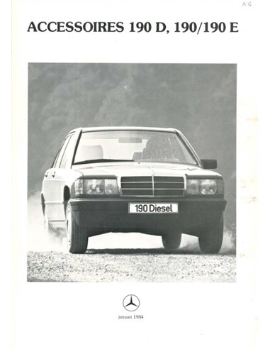 1984 MERCEDES BENZ 190D, 190/190E ZUBEHÖR PROSPEKT NIEDERLÄNDISCH