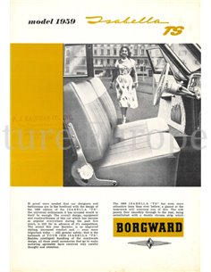 1959 BORGWARD ISABELLA TS BROCHURE ENGLISH (US)