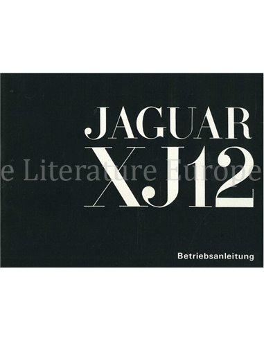 1972 JAGUAR XJ12 OWNERS MANUAL GERMAN