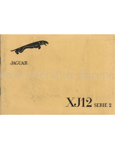 1972 JAGUAR XJ12 BETRIEBSANLEITUNG DEUTSCH