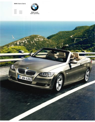 2008 BMW 3ER CABRIO PROSPEKT NIEDERLÄNDISCH