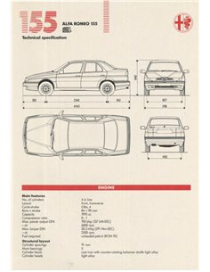 1955 ALFA ROMEO 155 Q4 PRESSEMAPPE ENGLISCH 2