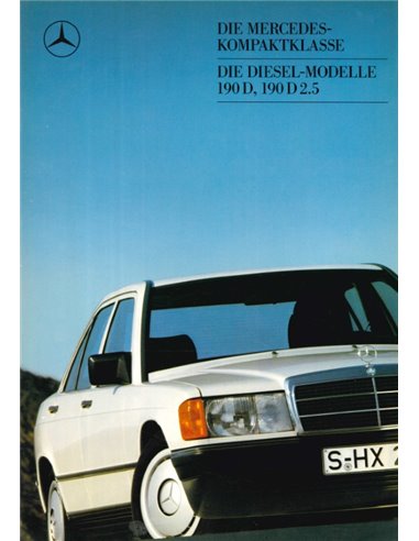 1987 MERCEDES BENZ 190D BROCHURE GERMAN