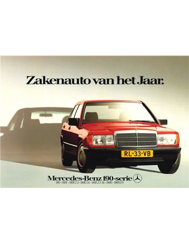 1987 MERCEDES BENZ 190 BROCHURE NEDERLANDS