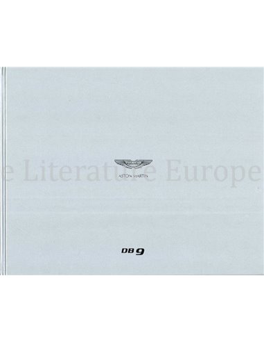 2013 ASTON MARTIN DB9 HARDCOVER BROCHURE ENGELS