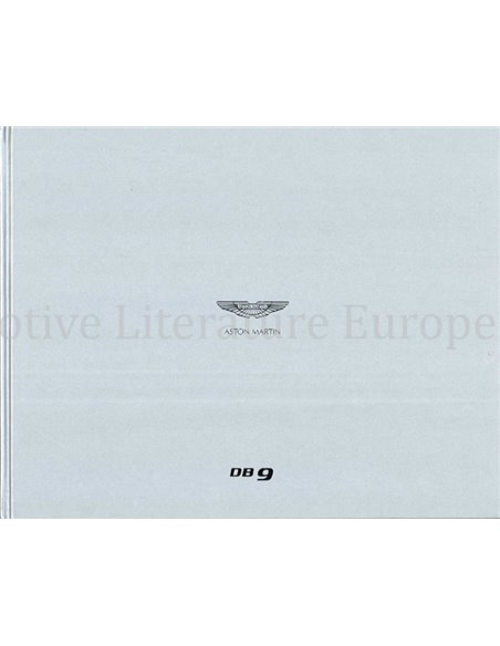 2013 ASTON MARTIN DB9 HARDCOVER BROCHURE ENGELS