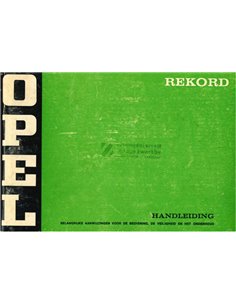 1974 OPEL REKORD BETRIEBSANLEITUNG NIEDERLÄNDISCH