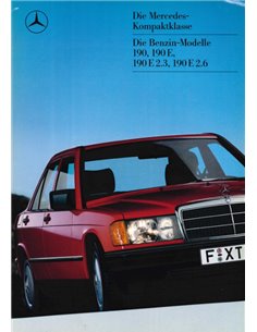 1986 MERCEDES BENZ 190 / 190E BROCHURE DUITS
