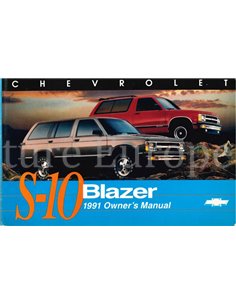 1991 CHEVROLET S-10 BLAZER OWNER'S MANUAL ENGLISH
