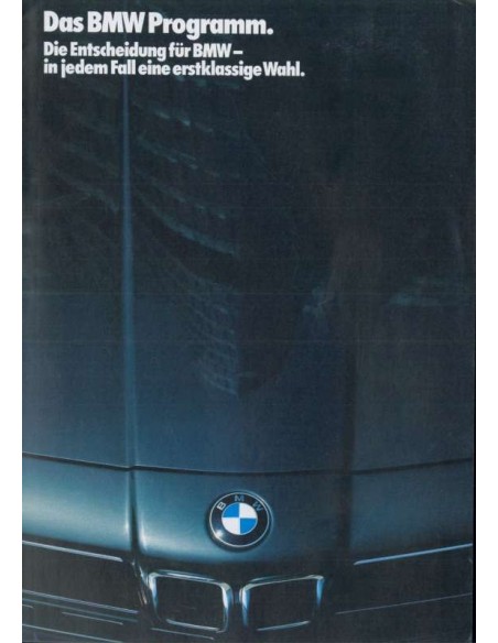 1986 BMW PROGRAMMA BROCHURE DUITS