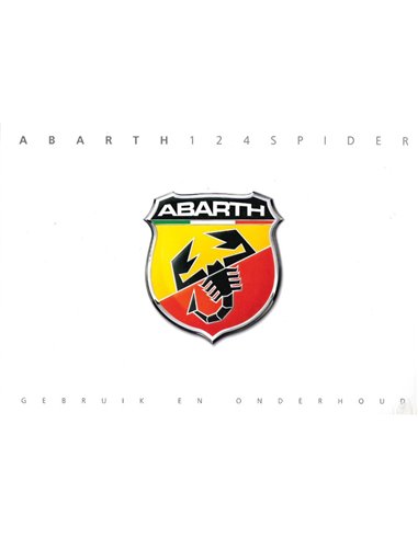 2016 ABARTH 124 SPIDER OWNERS MANUAL DUTCH