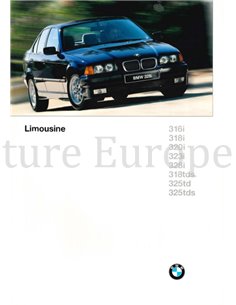 1996 BMW 3 SERIE SEDAN BROCHURE DUITS