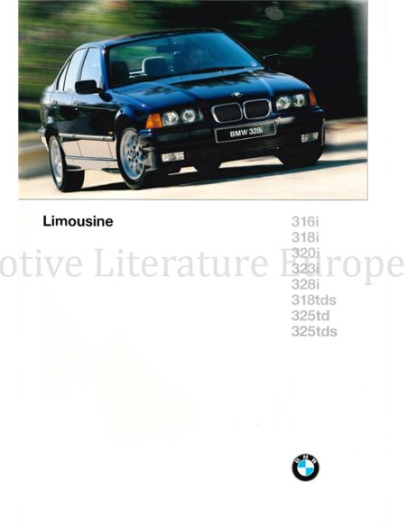 1996 BMW 3 SERIES SALOON BROCHURE GERMAN