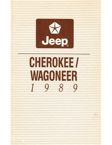 1989 JEEP CHEROKEE WAGONEER OWNERS MANUAL ENGLISH (US)