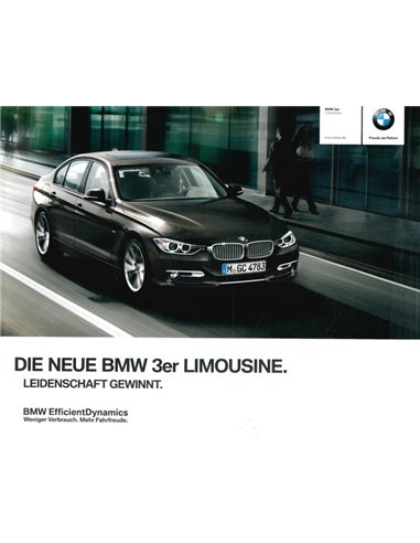 2011 BMW 3 SERIE SEDAN BROCHURE DUITS