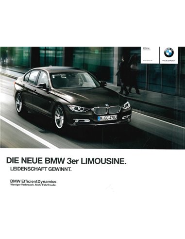 2011 BMW 3 SERIES SALOON BROCHURE GERMAN