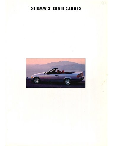 1993 BMW 3 SERIES CONVERTIBLE BROCHURE DUTCH