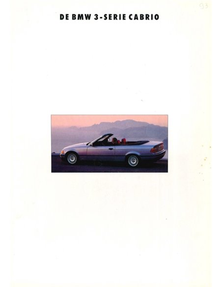 1993 BMW 3 SERIES CONVERTIBLE BROCHURE DUTCH