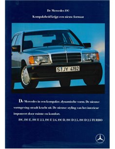 1988 MERCEDES BENZ 190 BROCHURE DUTCH
