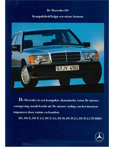 1988 MERCEDES BENZ 190 PROSPEKT NIEDERLANDISCH