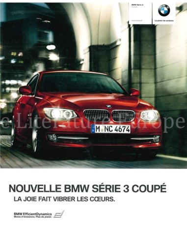 2010 BMW 3 SERIE COUPÉ BROCHURE FRANS