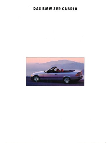 1993 BMW 3 SERIE CABRIOLET BROCHURE GERMAN