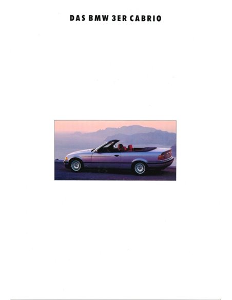 1993 BMW 3 SERIE CABRIOLET BROCHURE GERMAN