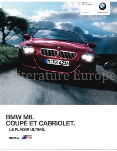 2010 BMW M6 BROCHURE FRANS