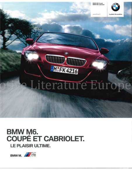 2010 BMW M6 BROCHURE FENCH