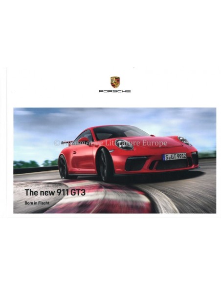 2018 PORSCHE 911 GT3 HARDCOVER PROSPEKT ENGLISCH