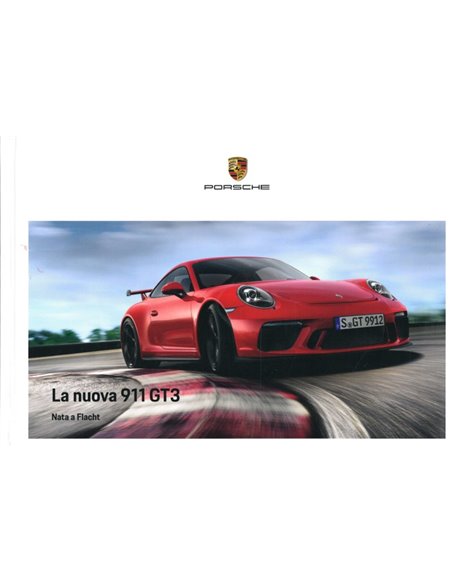 2018 PORSCHE 911 GT3 HARDBACK BROCHURE ITALIAN