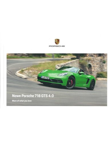 2020 PORSCHE 718 BOXSTER | CAYMAN GTS 4.0 HARDCOVER BROCHURE POOLS