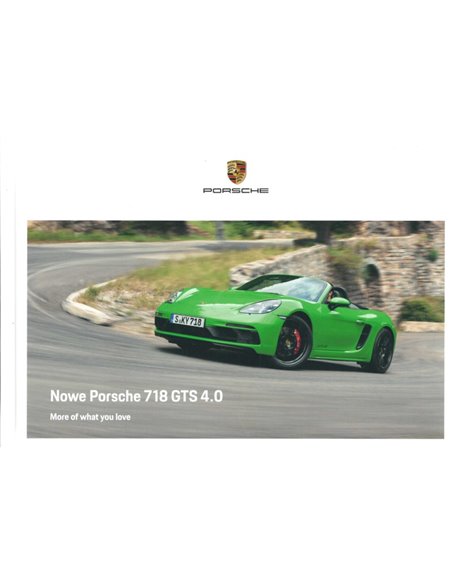 2020 PORSCHE 718 BOXSTER | CAYMAN GTS 4.0 HARDBACK BROCHURE POLISH