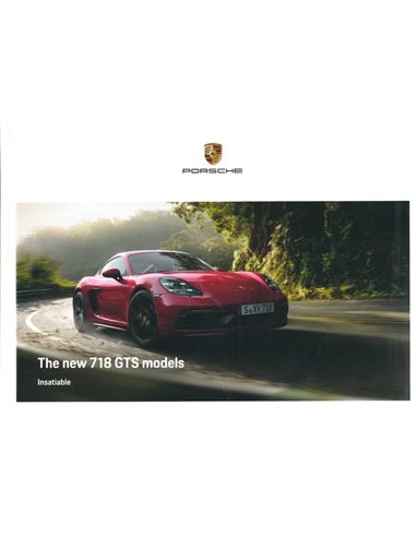 2018 PORSCHE 718 BOXSTER | CAYMAN GTS 4.0 HARDCOVER BROCHURE ENGELS
