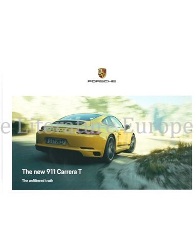2018 PORSCHE 911 CARRERA T BROCHURE ENGLISCH