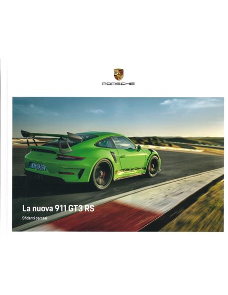 2019 PORSCHE 911 GT3 RS HARDBACK BROCHURE ITALIAN