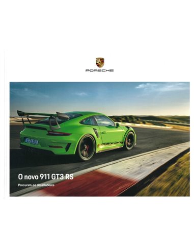 2019 PORSCHE 911 GT3 RS HARDBACK BROCHURE PORTUGUESE