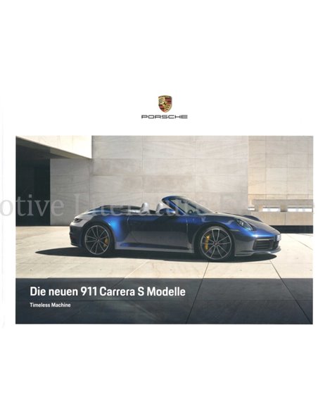 2020 PORSCHE 911 CARRERA S HARDBACK BROCHURE GERMAN