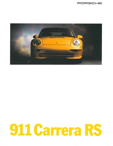 1995 PORSCHE 911 CARRERA RS BROCHURE ITALIAANS