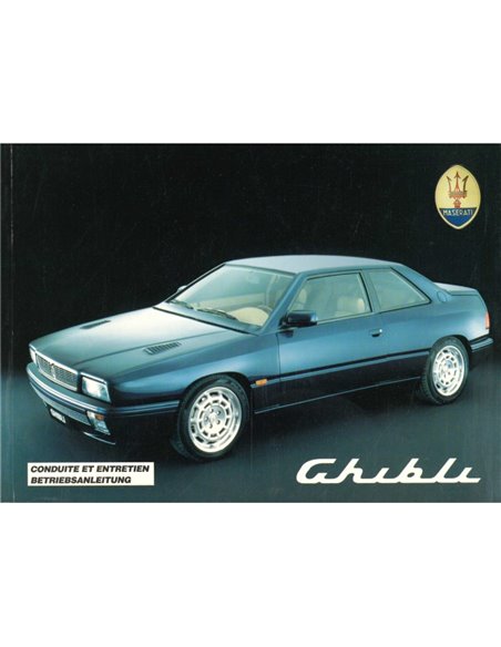 1994 MASERATI GHIBLI INSTRUCTIEBOEKJE FRANS DUITS