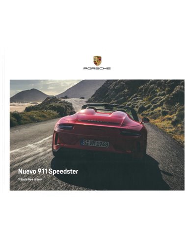 2019 PORSCHE 911 SPEEDSTER HARDCOVER BROCHURE SPAANS