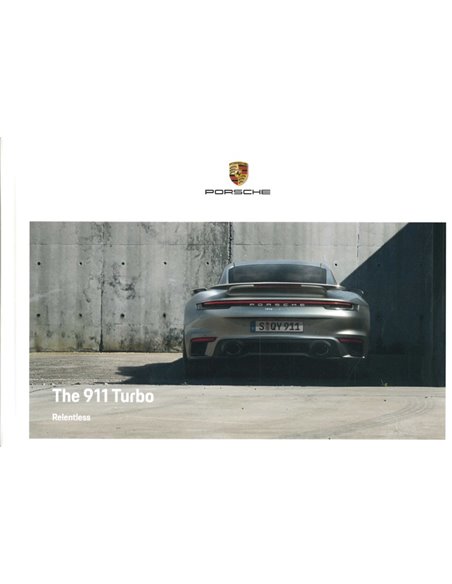 2022 PORSCHE 911 TURBO HARDCOVER PROSPEKT ENGLISCH