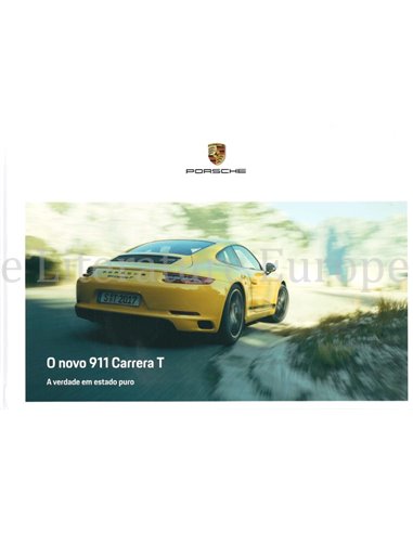2018 PORSCHE 911 CARRERA T BROCHURE PORTUGEES