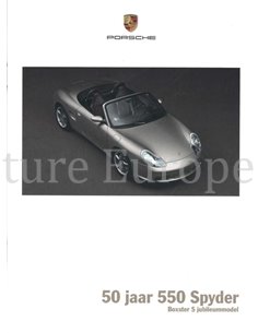 2004 PORSCHE BOXSTER S 50 JAAR 550 SPYDER BROCHURE NEDERLANDS