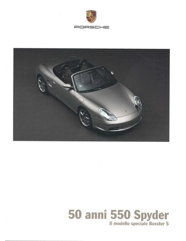 2004 PORSCHE BOXSTER S 50 YEARS 550 SPYDER BROCHURE DUTCH