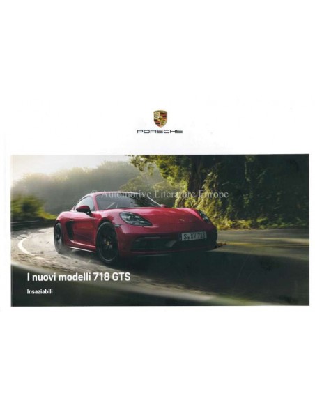 2018 PORSCHE 718 GTS BOXSTER / CAYMAN HARDCOVER BROCHURE ITALIAN