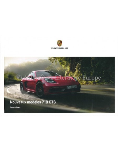 2018 PORSCHE 718 GTS BOXSTER / CAYMAN HARDCOVER BROCHURE FRENCH