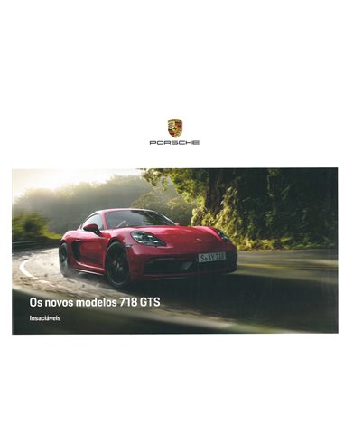 2018 PORSCHE 718 GTS CAYMAN | BOXSTER HARDCOVER BROCHURE PORTUGEES (PT/BR)