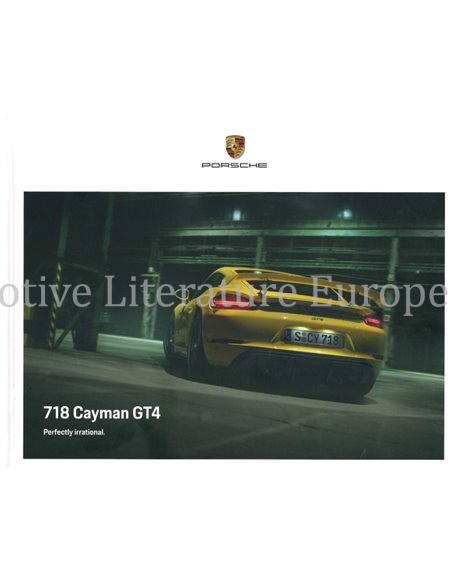 2021 PORSCHE 718 CAYMAN GT4 HARDCOVER BROCHURE ENGELS