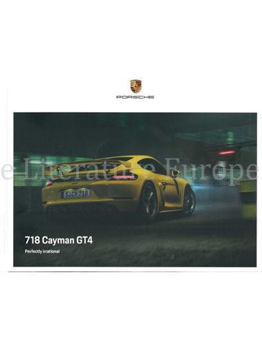 2020 PORSCHE 718 CAYMAN GT4 HARDBACK BROCHURE ENGLISH